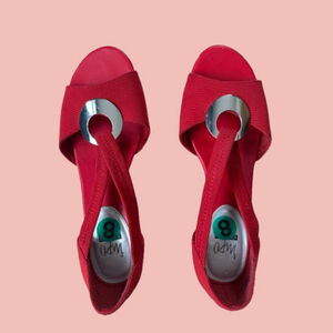 Impo Stretch Cherry Red Sandals – Size 8

Trendy summer heels with a chic twist